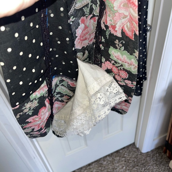 Chessa Davis Vintage Women’s Maxi Skirt Black Boho Floral - Picture 2 of 4